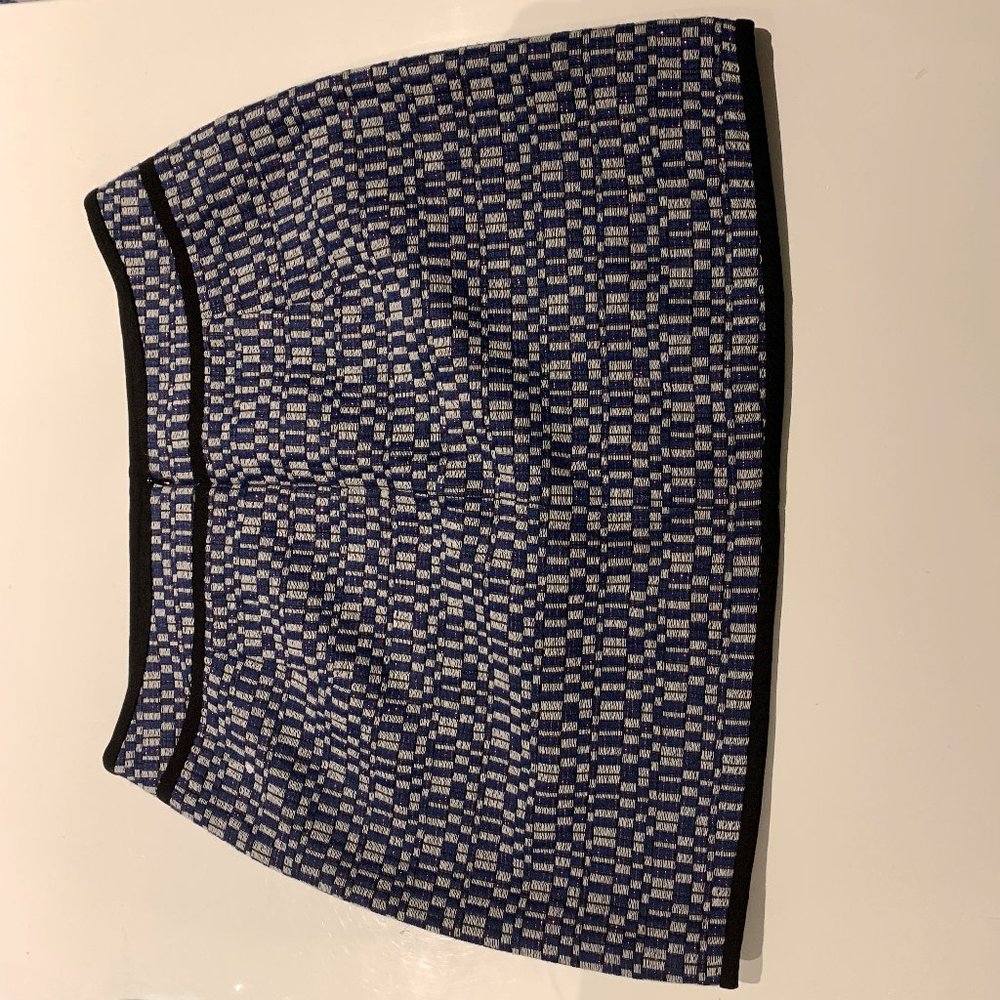 Mini Skirt MARCS Women’s Tweed Geo Gingham Check Size 12 - Picture 3 of 5